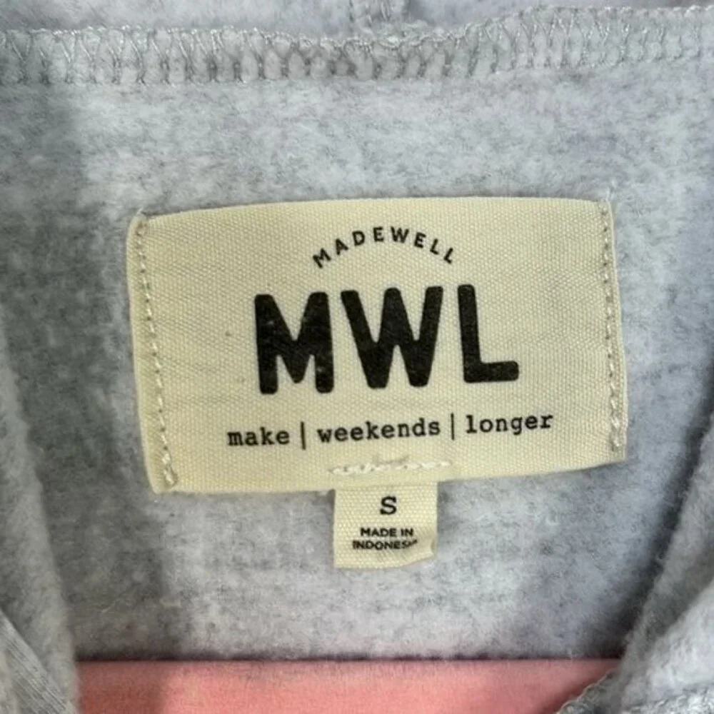 Madewell MWL Superbrushed Easygoing Hoodie Sweatshirt size small‎